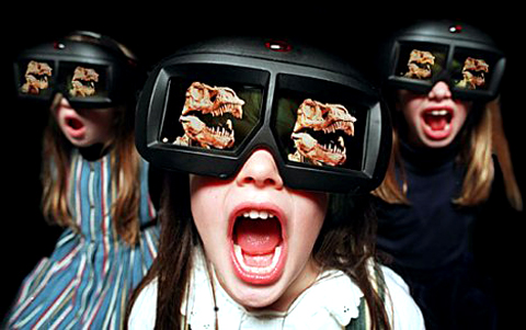 TV in 3D using 3D Glasses. 2011